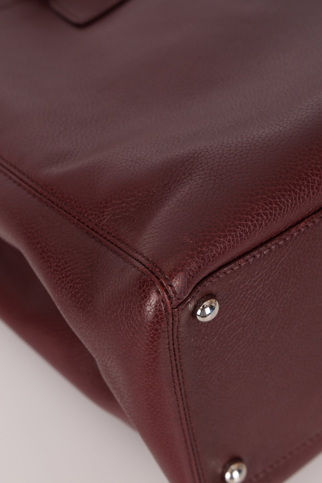 Chanel 2013 Burgundy Calfskin Executive Tote with Pouch - FashioNica