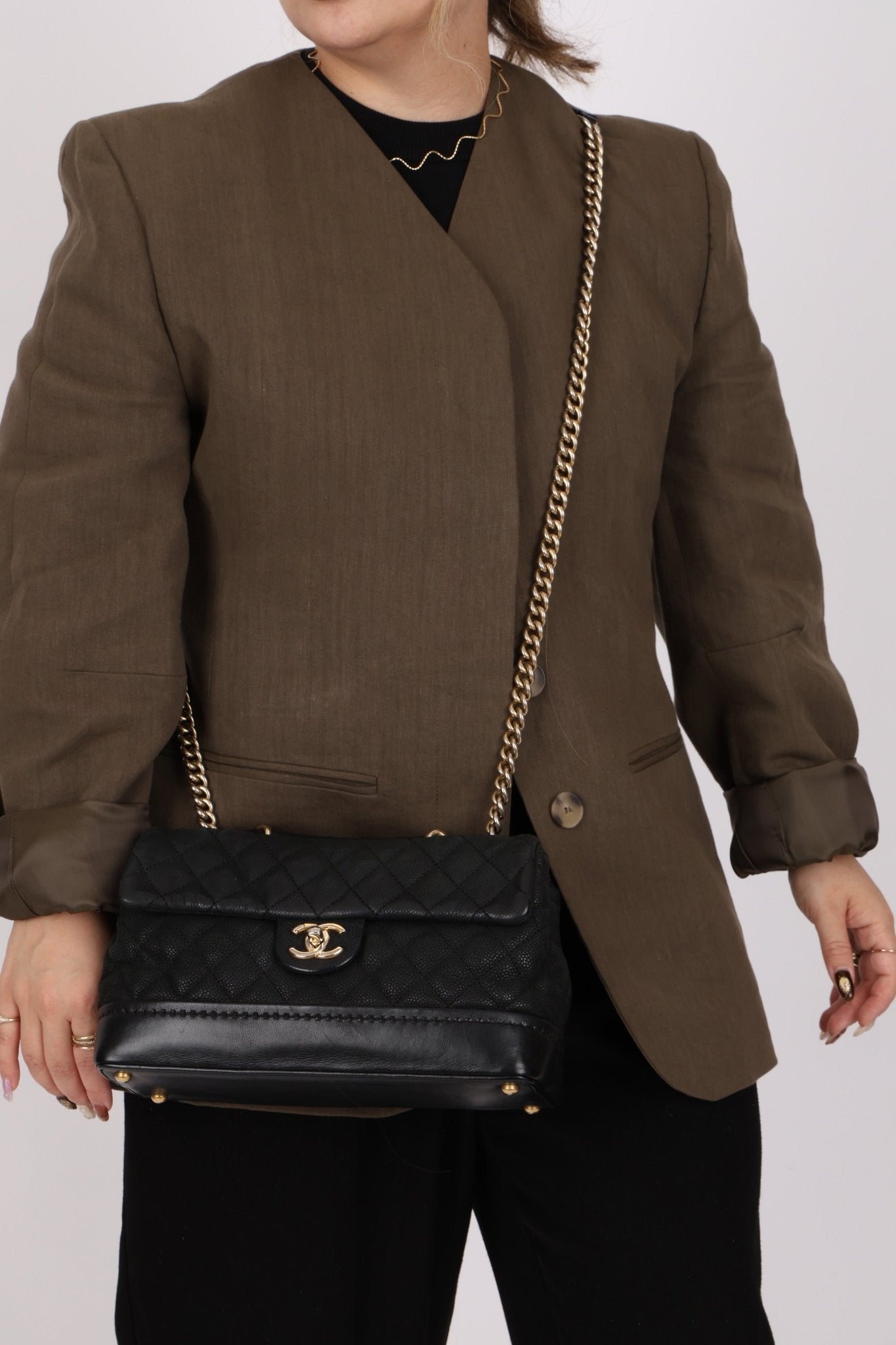 Chanel 2013 Caviar Globe Trotter Medium Flap Bag - FashioNica