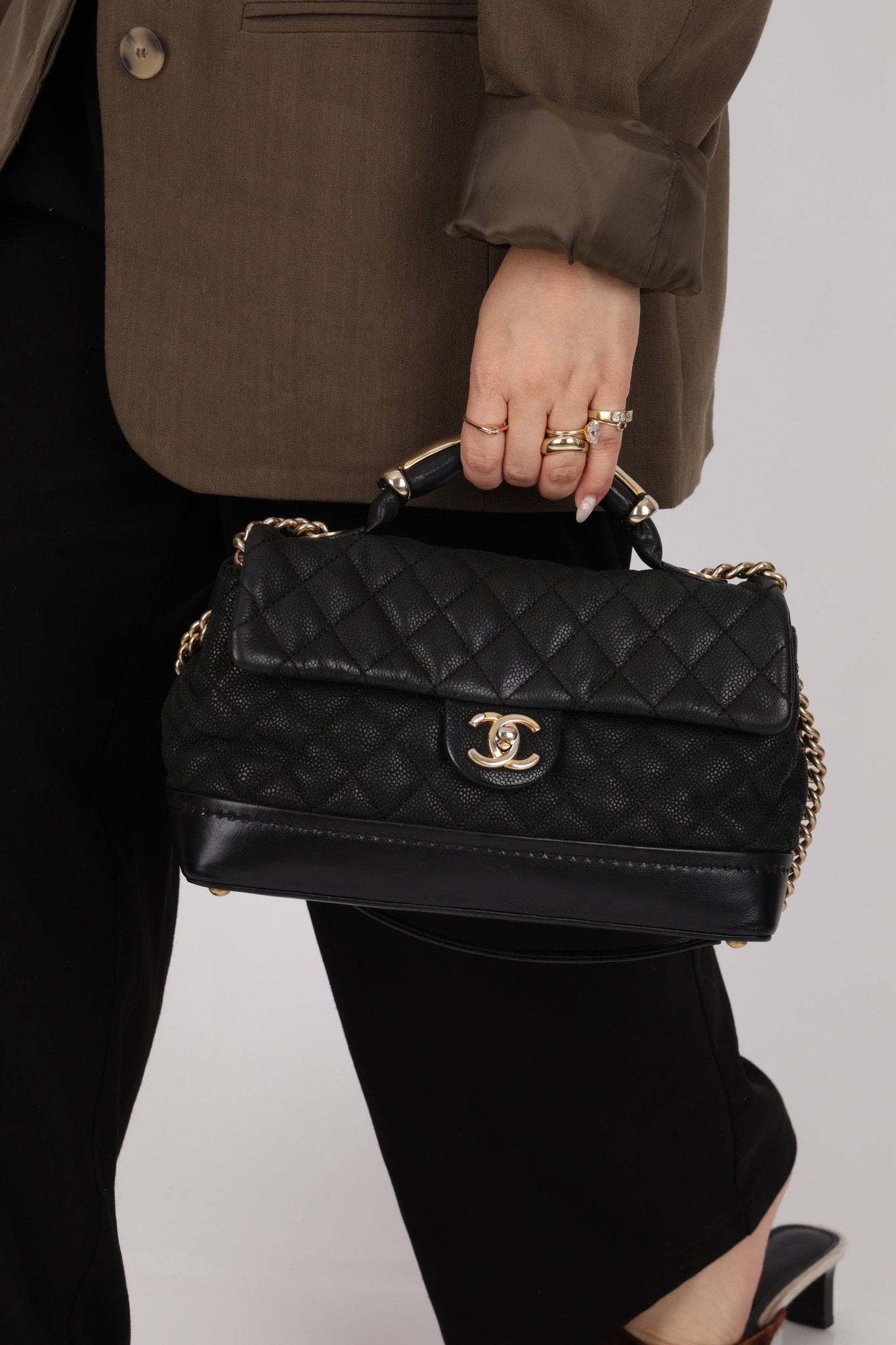 Chanel 2013 Caviar Globe Trotter Medium Flap Bag - FashioNica