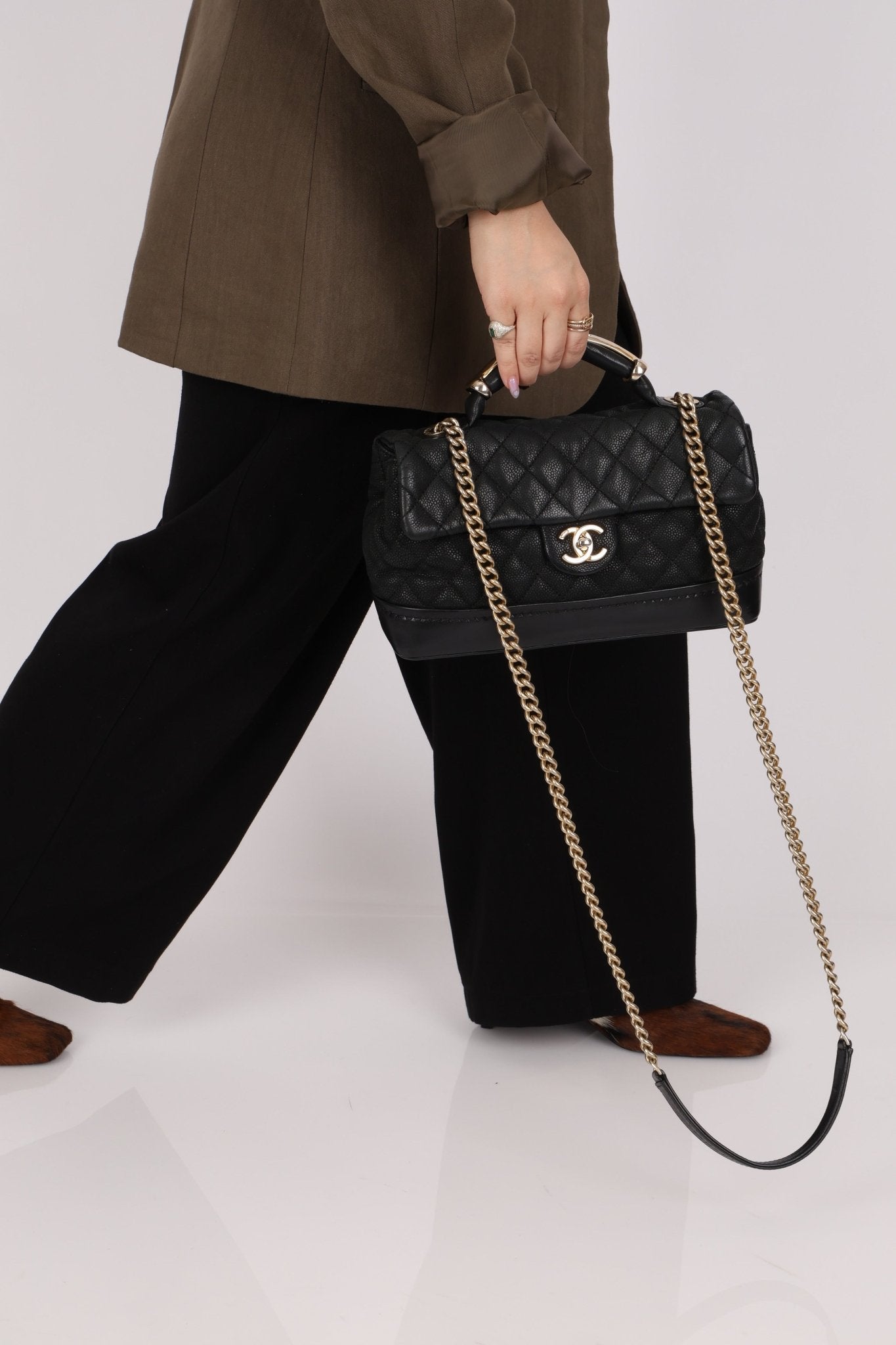 Chanel 2013 Caviar Globe Trotter Medium Flap Bag - FashioNica