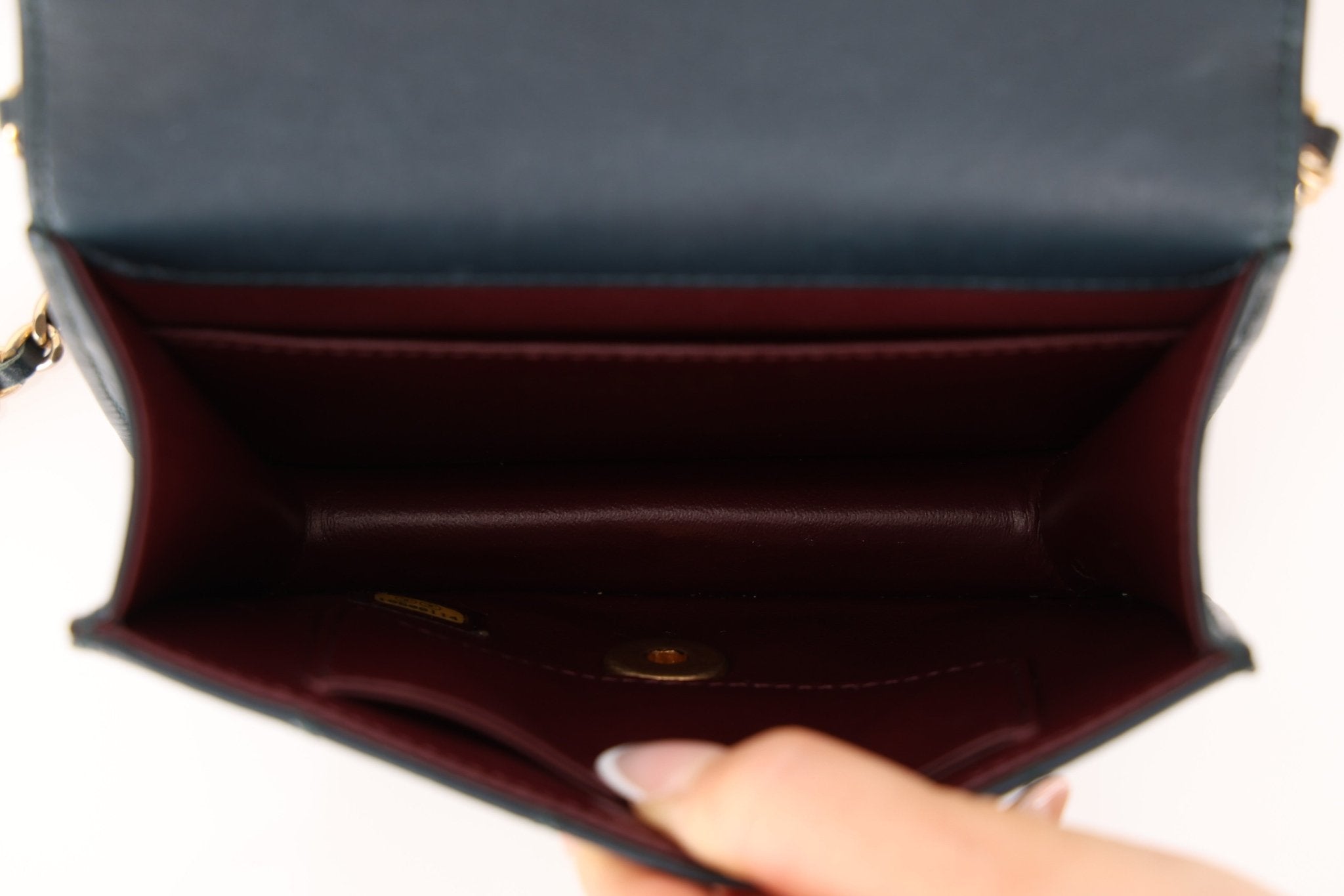 Chanel 2013 Dark Evergreen Lambskin Turnlock Square Flap Bag - FashioNica