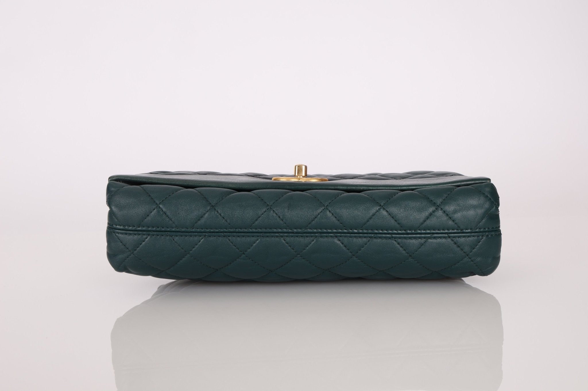 Chanel 2013 Emerald Soft Medium Elegence Flap Bag - FashioNica