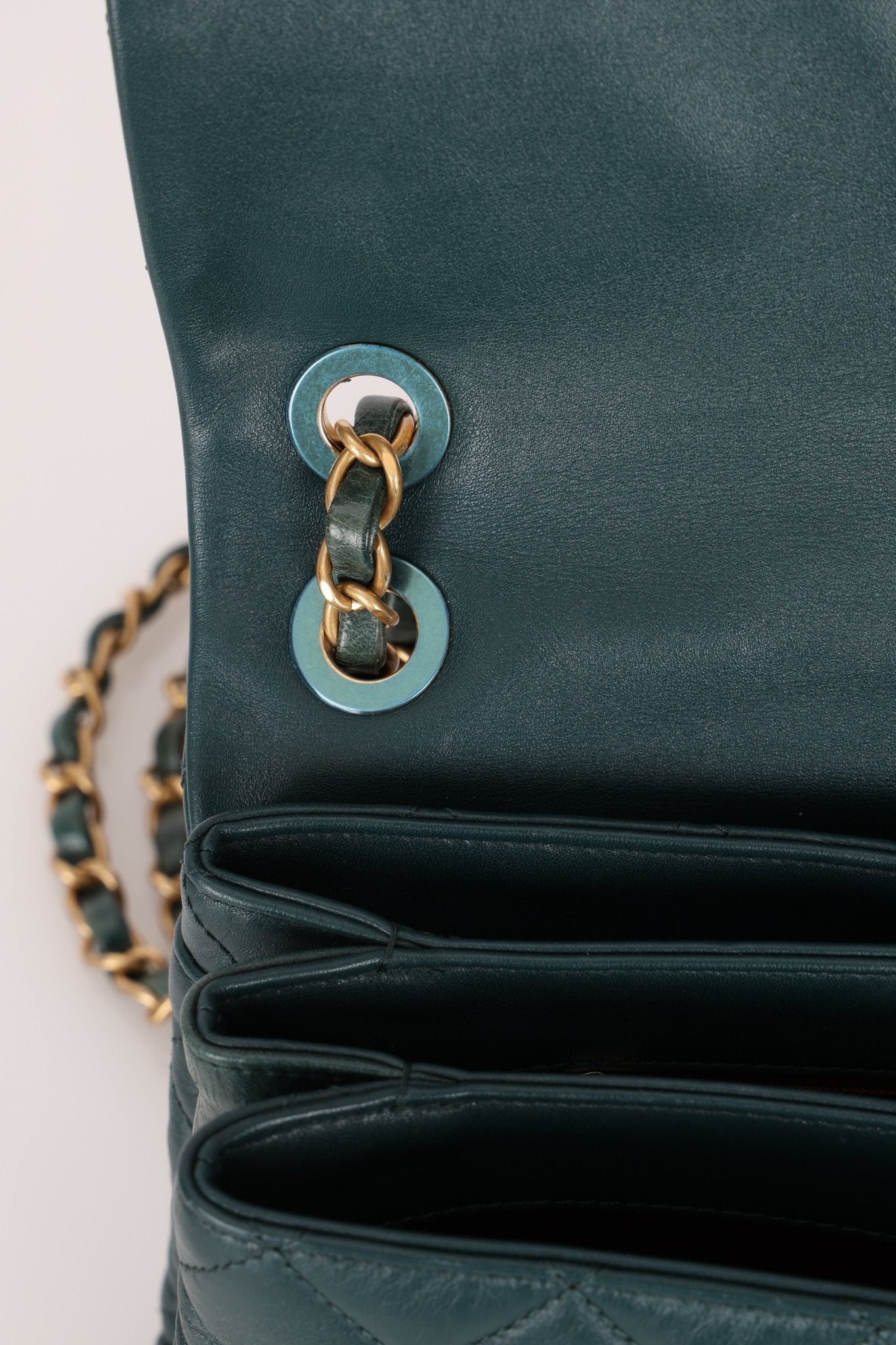 Chanel 2013 Emerald Soft Medium Elegence Flap Bag - FashioNica