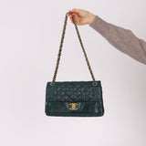 Chanel 2013 Emerald Soft Medium Elegence Flap Bag - FashioNica
