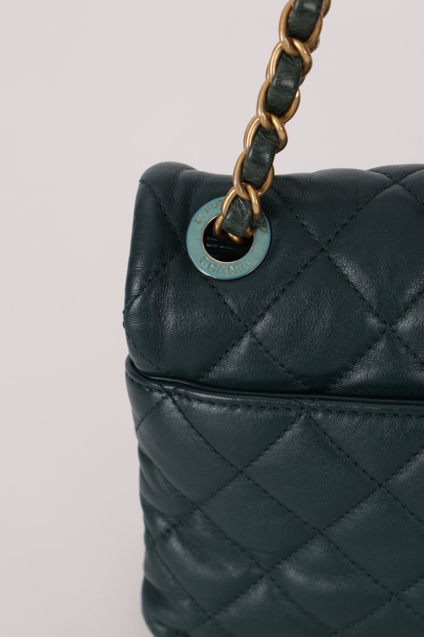 Chanel 2013 Emerald Soft Medium Elegence Flap Bag - FashioNica