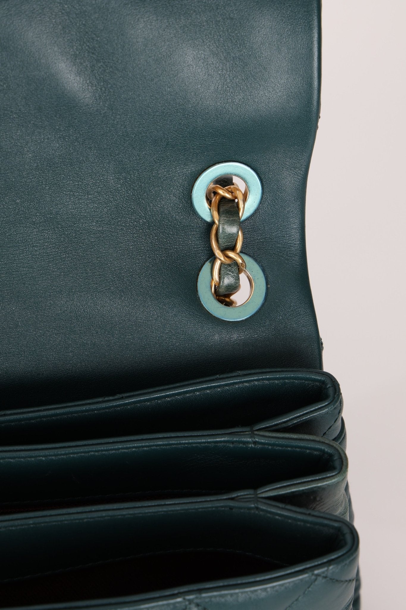 Chanel 2013 Emerald Soft Medium Elegence Flap Bag - FashioNica