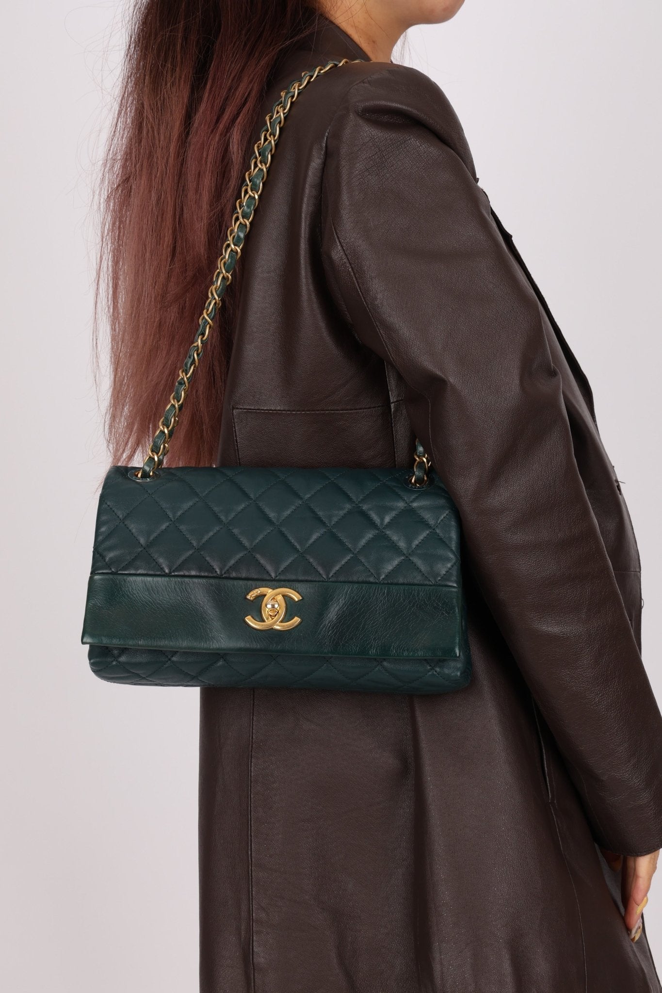 Chanel 2013 Emerald Soft Medium Elegence Flap Bag - FashioNica