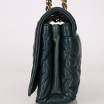 Chanel 2013 Emerald Soft Medium Elegence Flap Bag - FashioNica