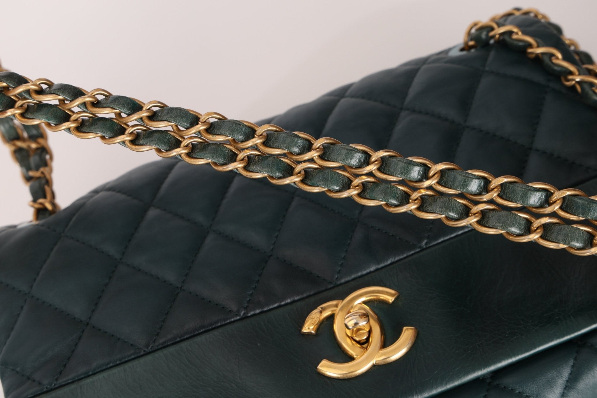 Chanel 2013 Emerald Soft Medium Elegence Flap Bag - FashioNica