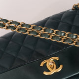 Chanel 2013 Emerald Soft Medium Elegence Flap Bag - FashioNica