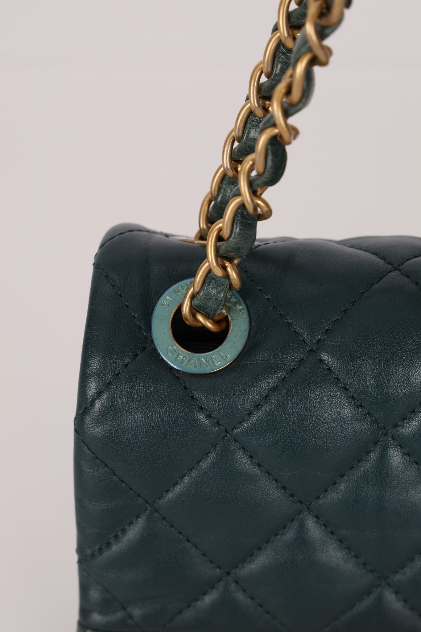 Chanel 2013 Emerald Soft Medium Elegence Flap Bag - FashioNica