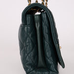 Chanel 2013 Emerald Soft Medium Elegence Flap Bag - FashioNica