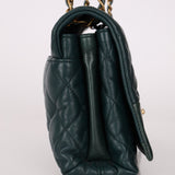Chanel 2013 Emerald Soft Medium Elegence Flap Bag - FashioNica