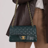 Chanel 2013 Emerald Soft Medium Elegence Flap Bag - FashioNica