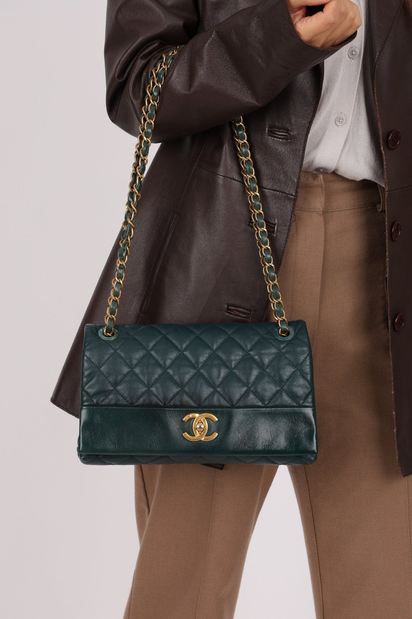 Chanel 2013 Emerald Soft Medium Elegence Flap Bag - FashioNica