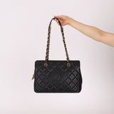 Chanel 2013 Lambskin Diamond CC Chain Tote - FashioNica