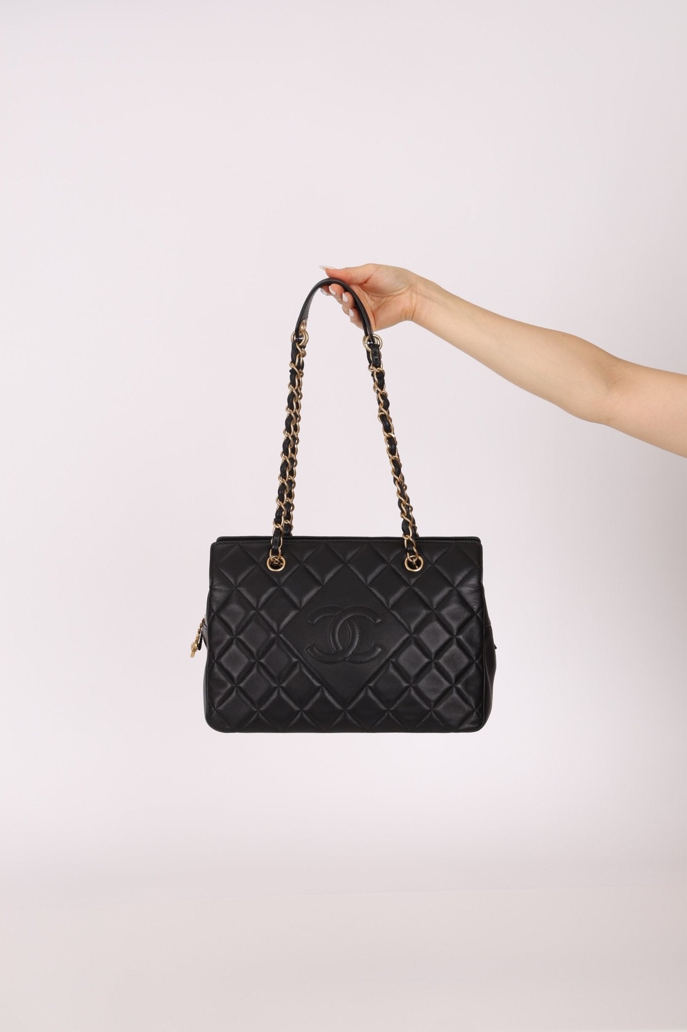 Chanel 2013 Lambskin Diamond CC Chain Tote - FashioNica