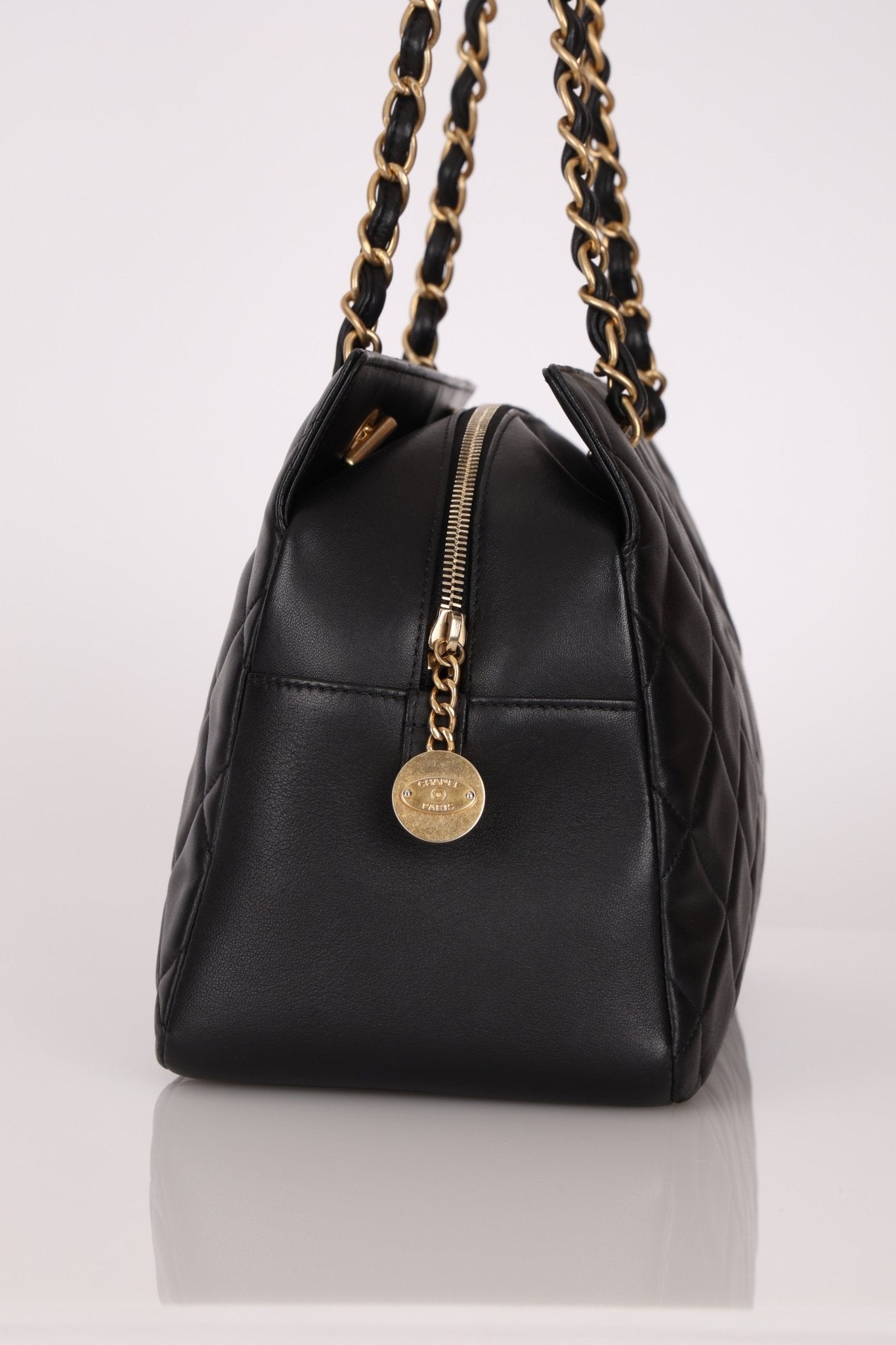 Chanel 2013 Lambskin Diamond CC Chain Tote - FashioNica