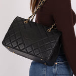 Chanel 2013 Lambskin Diamond CC Chain Tote - FashioNica