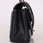 Chanel 2013 Navy Horizontal Mademoiselle Small Double Flap Bag - FashioNica