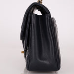 Chanel 2013 Navy Horizontal Mademoiselle Small Double Flap Bag - FashioNica