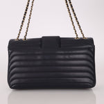 Chanel 2013 Navy Horizontal Mademoiselle Small Double Flap Bag - FashioNica