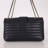 Chanel 2013 Navy Horizontal Mademoiselle Small Double Flap Bag - FashioNica