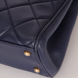 Chanel 2013 Navy Lambskin Misia Open Shoulder Tote - FashioNica