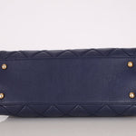 Chanel 2013 Navy Lambskin Misia Open Shoulder Tote - FashioNica