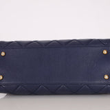 Chanel 2013 Navy Lambskin Misia Open Shoulder Tote - FashioNica