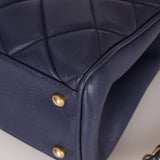 Chanel 2013 Navy Lambskin Misia Open Shoulder Tote - FashioNica