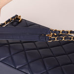 Chanel 2013 Navy Lambskin Misia Open Shoulder Tote - FashioNica