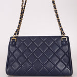 Chanel 2013 Navy Lambskin Misia Open Shoulder Tote - FashioNica