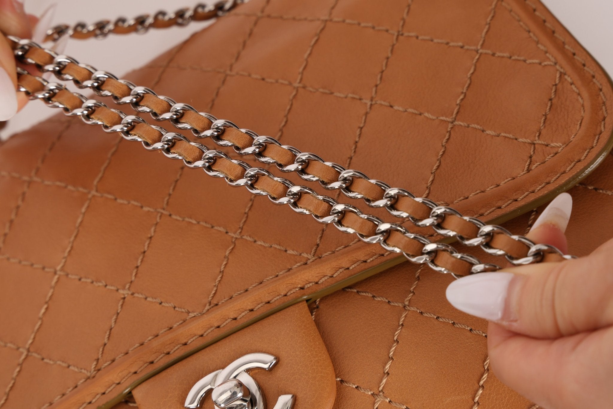 Chanel 2013 Tramezzo Small Toffee Citizen Flap Shoulder Bag - FashioNica