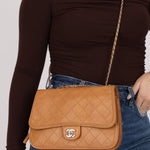 Chanel 2013 Tramezzo Small Toffee Citizen Flap Shoulder Bag - FashioNica