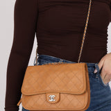 Chanel 2013 Tramezzo Small Toffee Citizen Flap Shoulder Bag - FashioNica