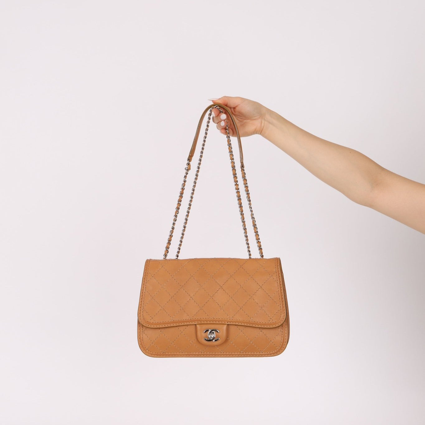 Chanel 2013 Tramezzo Small Toffee Citizen Flap Shoulder Bag - FashioNica