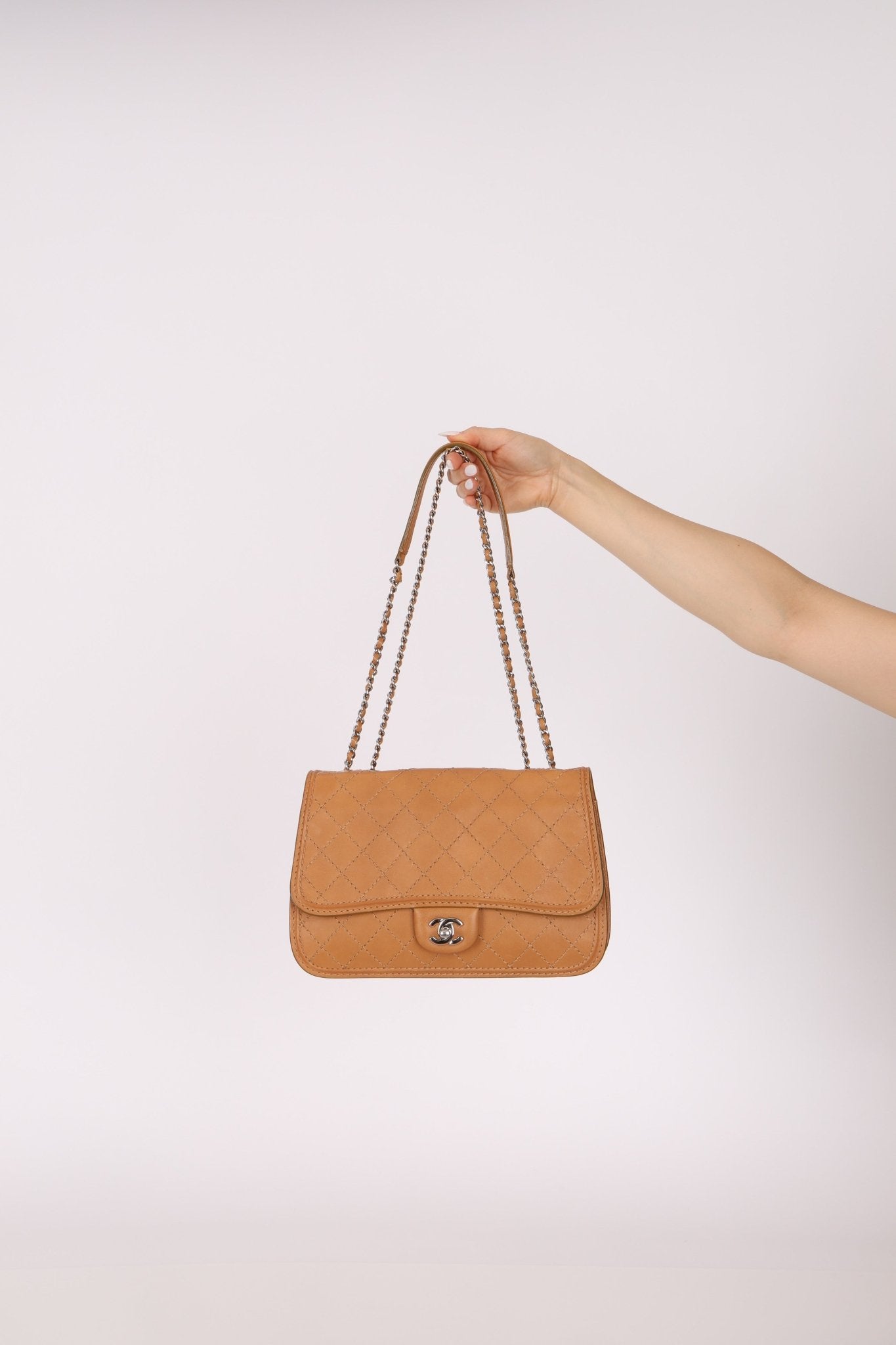 Chanel 2013 Tramezzo Small Toffee Citizen Flap Shoulder Bag - FashioNica