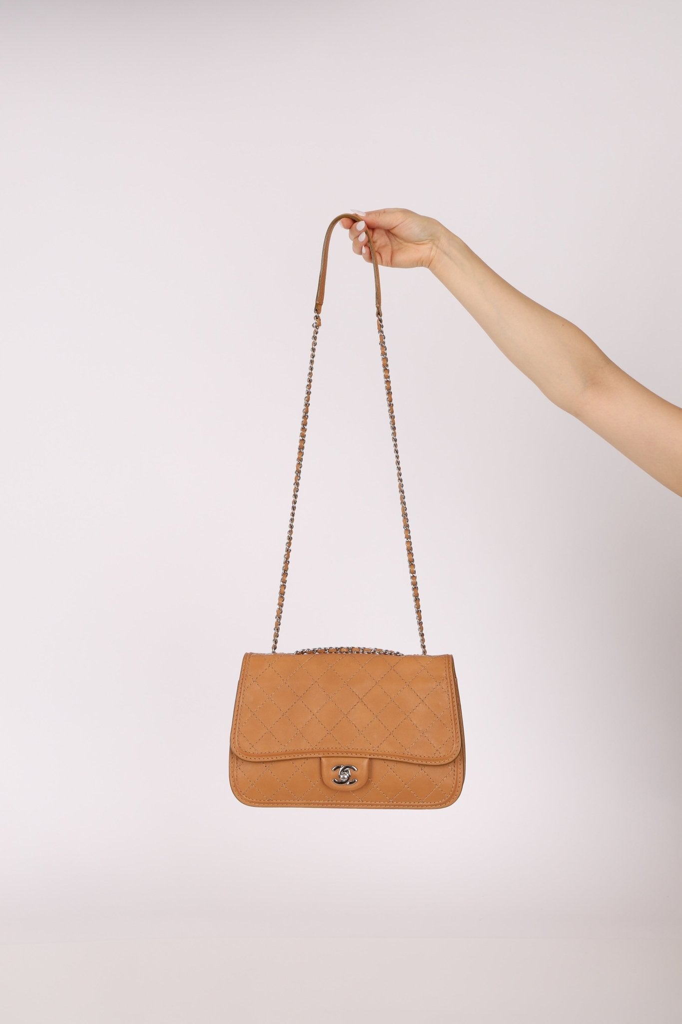 Chanel 2013 Tramezzo Small Toffee Citizen Flap Shoulder Bag - FashioNica