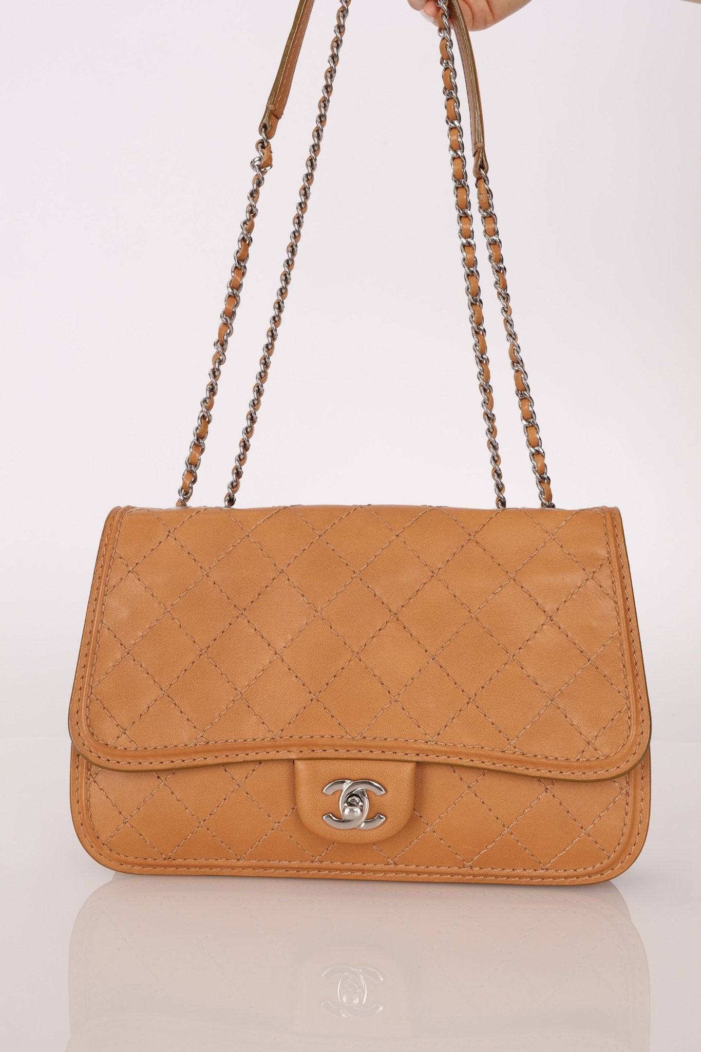 Chanel 2013 Tramezzo Small Toffee Citizen Flap Shoulder Bag - FashioNica