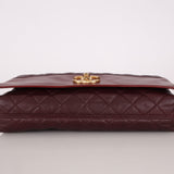 Chanel 2014 Bordeaux Calfskin Jumbo Soft Elegance Flap Bag - FashioNica
