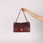 Chanel 2014 Bordeaux Calfskin Jumbo Soft Elegance Flap Bag - FashioNica