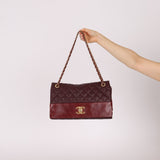Chanel 2014 Bordeaux Calfskin Jumbo Soft Elegance Flap Bag - FashioNica