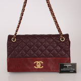 Chanel 2014 Bordeaux Calfskin Jumbo Soft Elegance Flap Bag - FashioNica