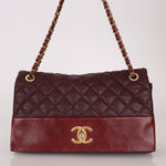 Chanel 2014 Bordeaux Calfskin Jumbo Soft Elegance Flap Bag - FashioNica