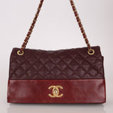Chanel 2014 Bordeaux Calfskin Jumbo Soft Elegance Flap Bag - FashioNica