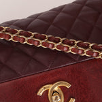 Chanel 2014 Bordeaux Calfskin Jumbo Soft Elegance Flap Bag - FashioNica