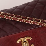 Chanel 2014 Bordeaux Calfskin Jumbo Soft Elegance Flap Bag - FashioNica