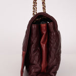 Chanel 2014 Bordeaux Calfskin Jumbo Soft Elegance Flap Bag - FashioNica