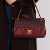 Chanel 2014 Bordeaux Calfskin Jumbo Soft Elegance Flap Bag - FashioNica